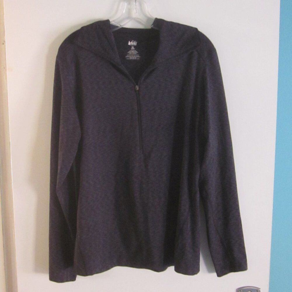Womens XL REI Hoodie Zip Jacket Gray Heather